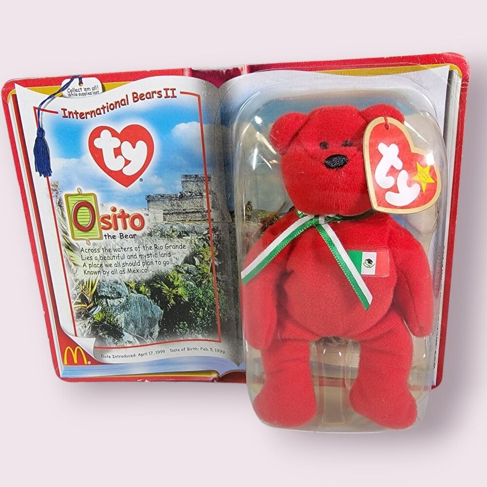 Osito the Bear McDonalds TY International Bears II Teenie Beanie Baby 2000 NIP